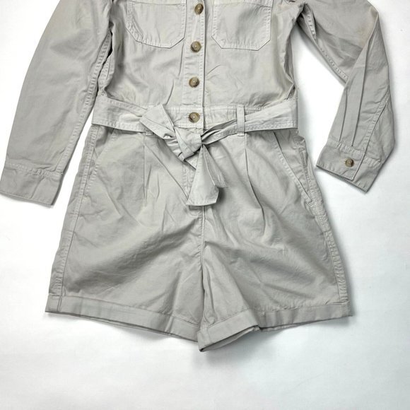 J Crew Foundry Chino Shorts Coveralls Jumpsuit Romper Women 2 NWT $148 Cotton - Picture 4 of 14